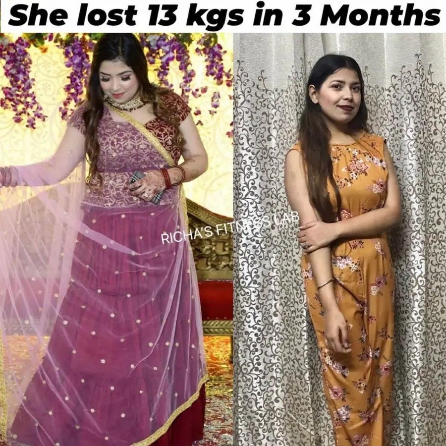 ❤️ 4573 Likes  my dear client priyanka lost 13 kg besides having PCOS in 3 months